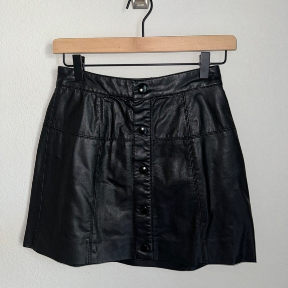 Free People Dresses & Skirts - Free People Vegan Leather Skirt